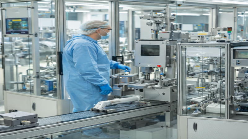 Машина для сборки внутривенных канюль